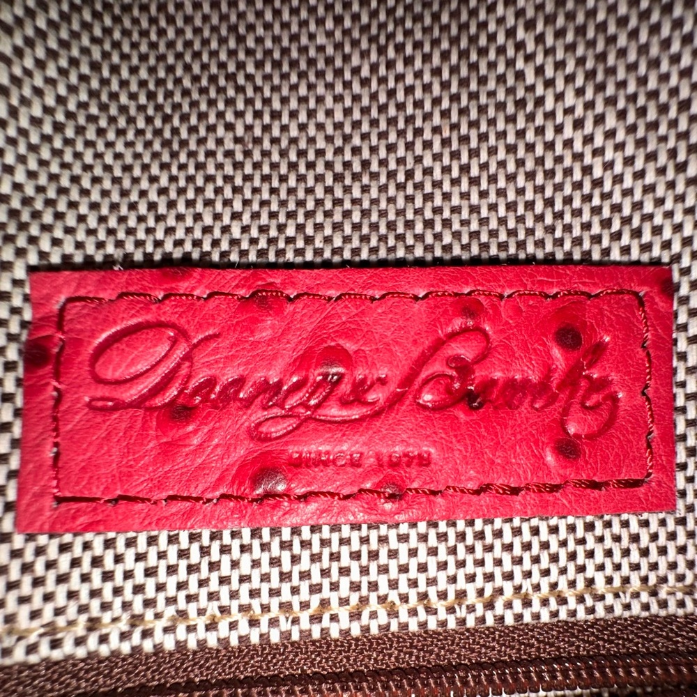 Dooney & Bourke Pocket Sac Ostrich-Embossed Leather Hobo NWT - Picture 11 of 11